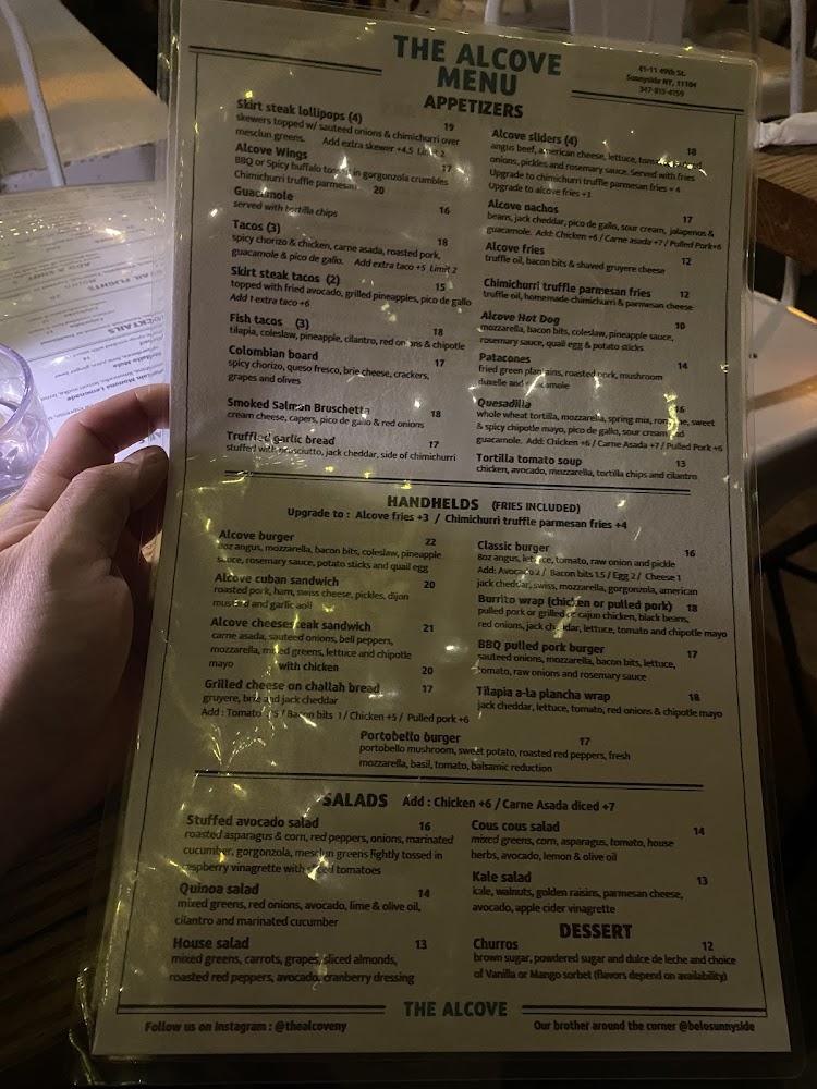 The Alcove Menu image 2